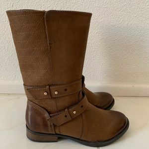 Cognac Moto Boots